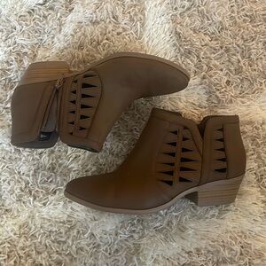Brown booties for fall winter spring